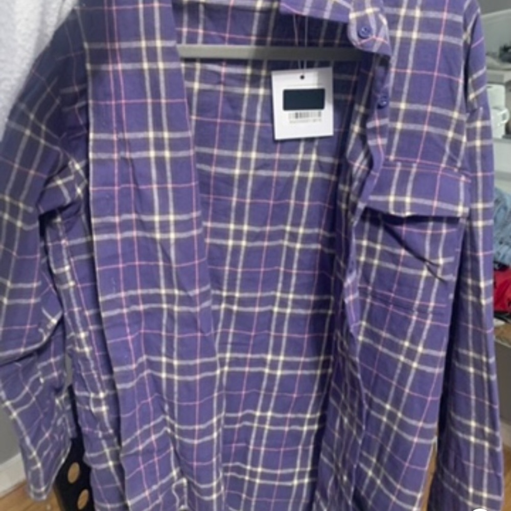 brand new oversized purple flannel